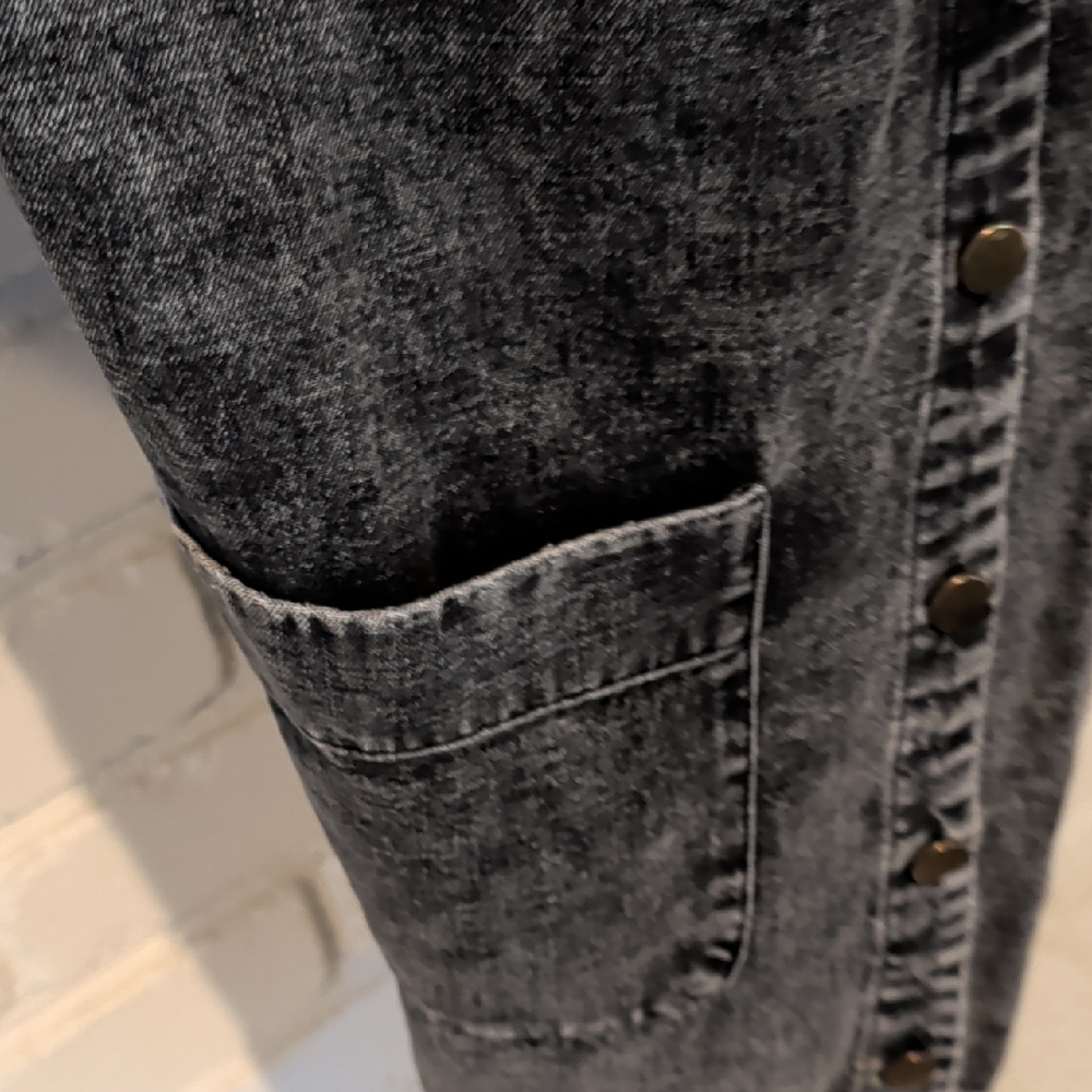 Free People Wilderado denim mini dress in the "On Mute" wash - Picture 7 of 12